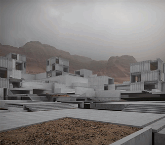 GIF showing different structural elements in a rendering.