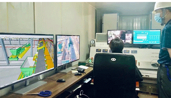 Employees monitoring the plant on-site.
