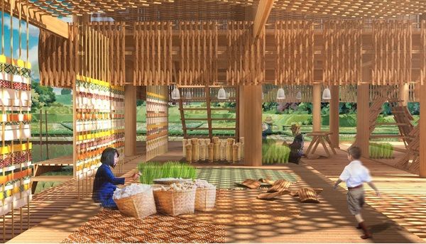 The design was partitioned to divide the area to support different generations and activities by using costume fabric colors