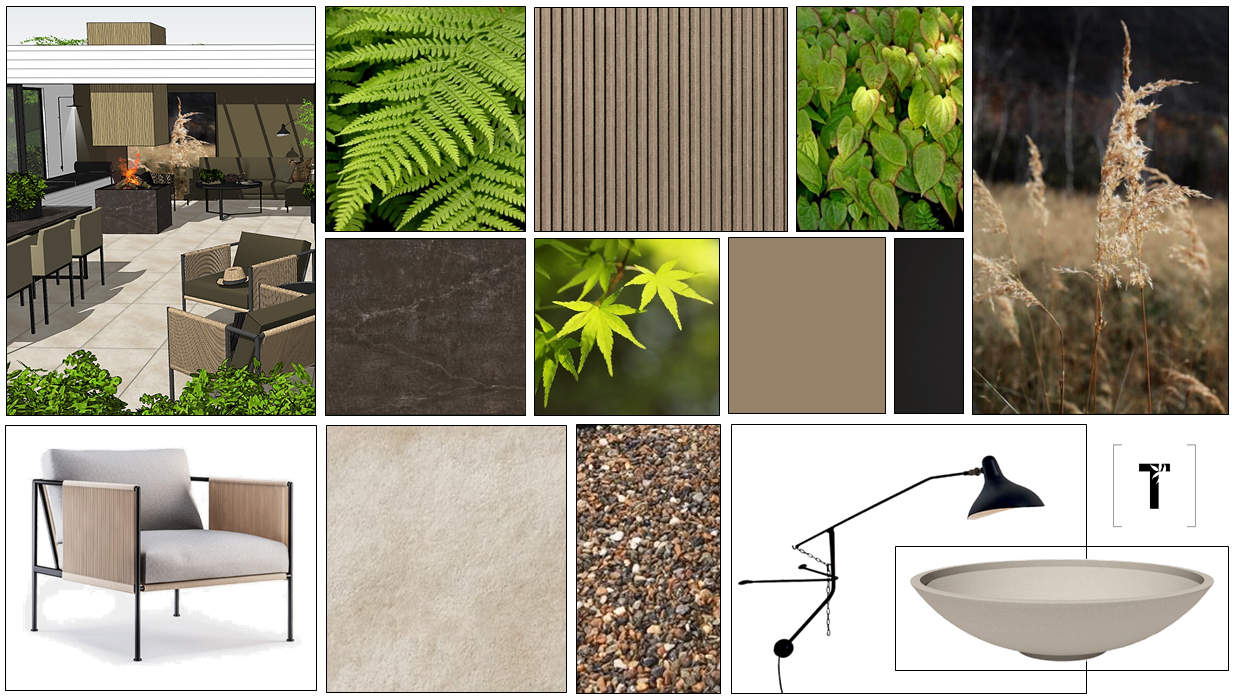 mood boarding and building the rudimentary 3D model
