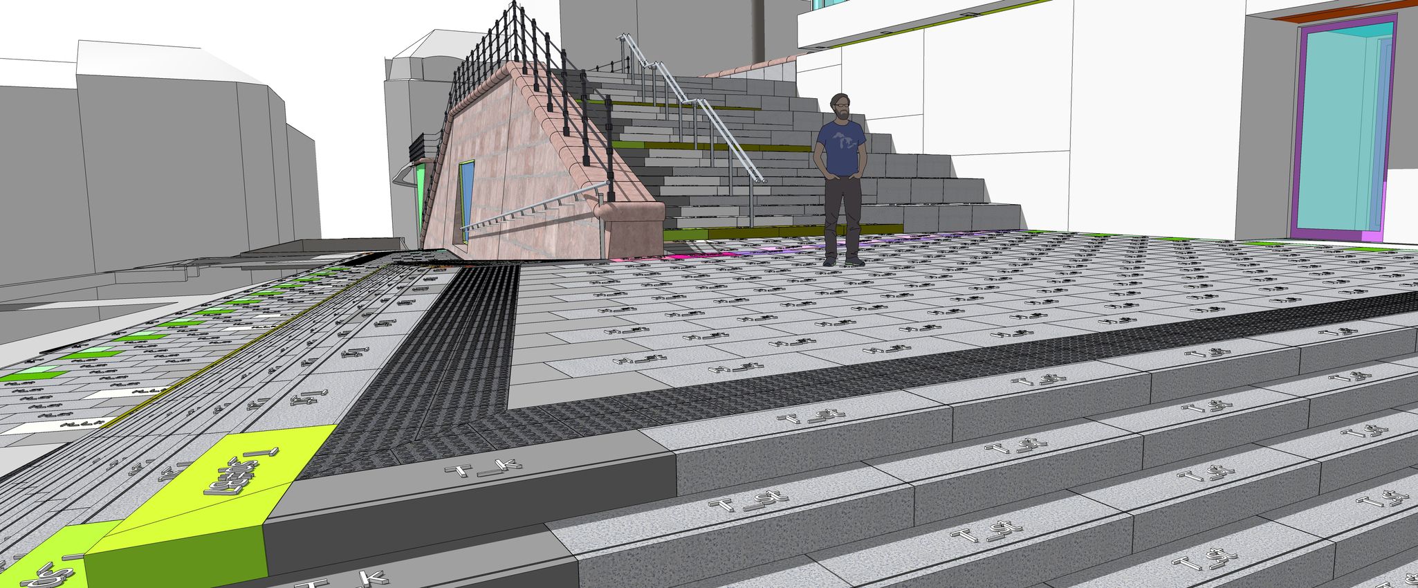 Masonry Stair Project, Ruseløkka Elementary and Middle School, Oslo. Courtesy of Ramboll