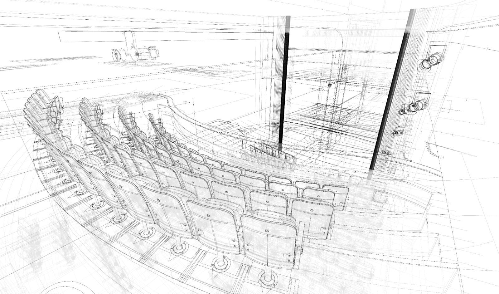 2D plans positioned in SketchUp to build a 3D model. Image courtesy of Clé Millet.