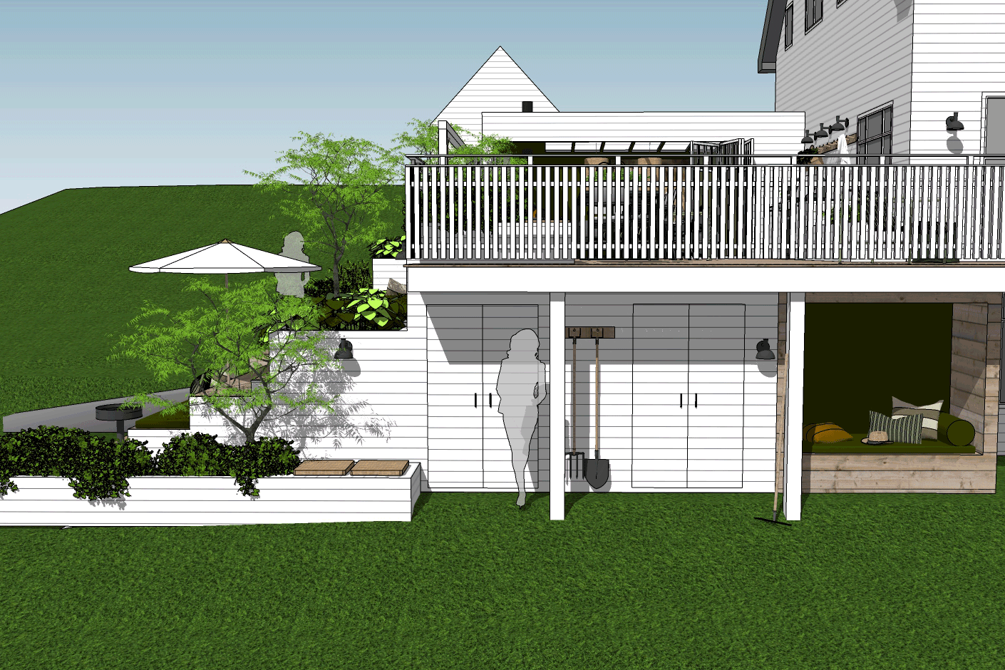 mood boarding and building the rudimentary 3D model