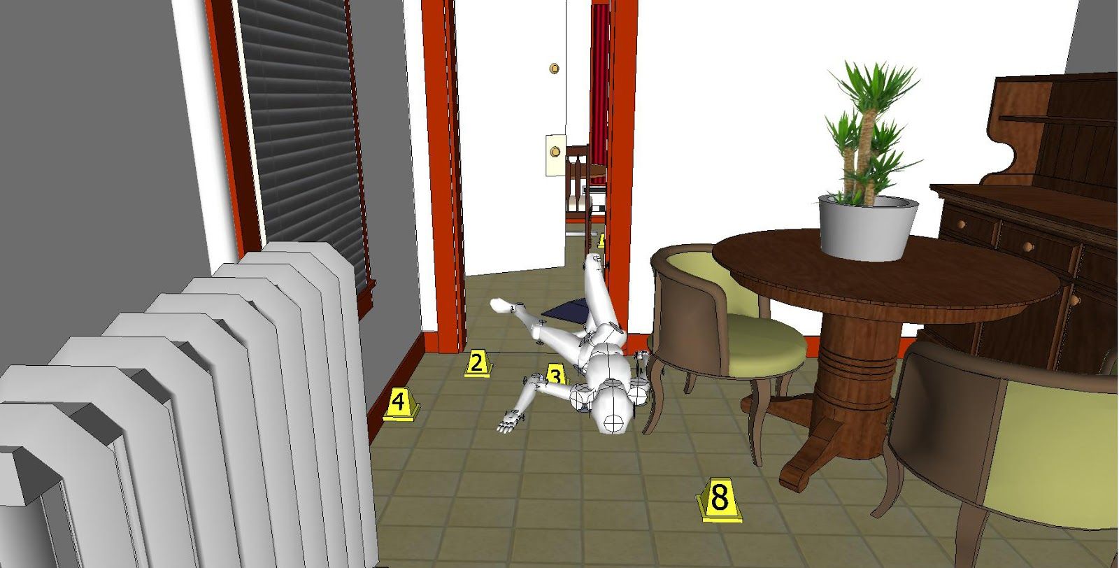 SketchUp for crime scene reconstruction