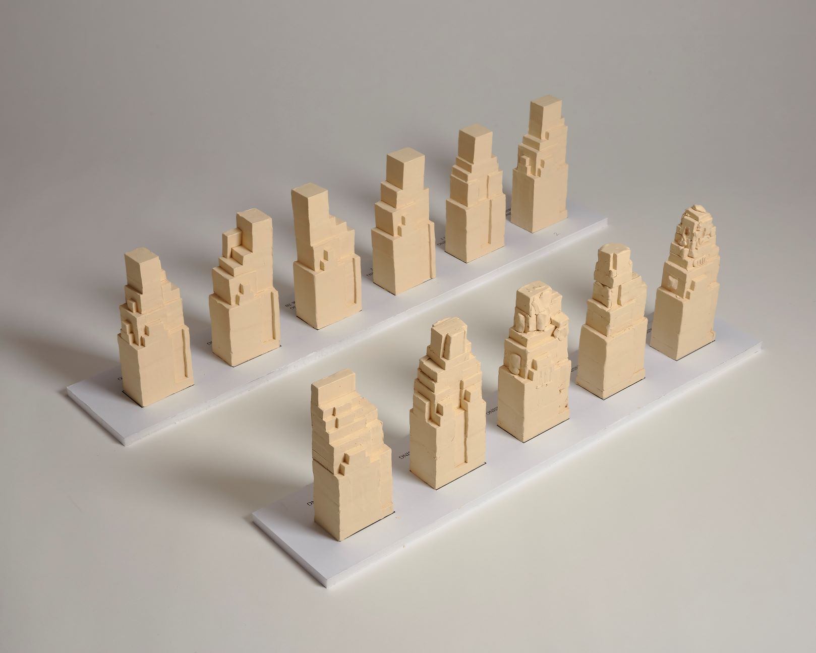 Clay massing studies.