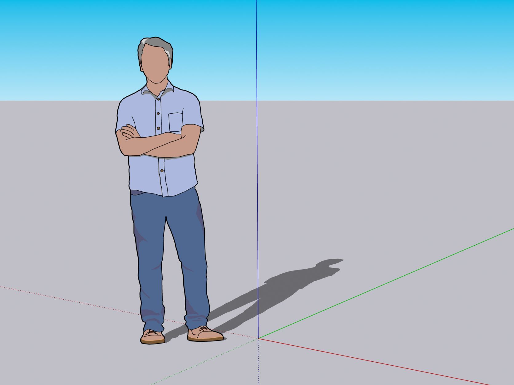 Image of scale figure in SketchUp UI