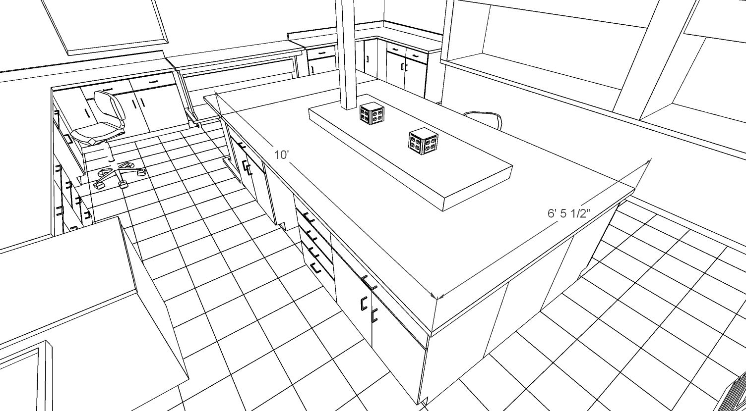 SketchUp model of lab