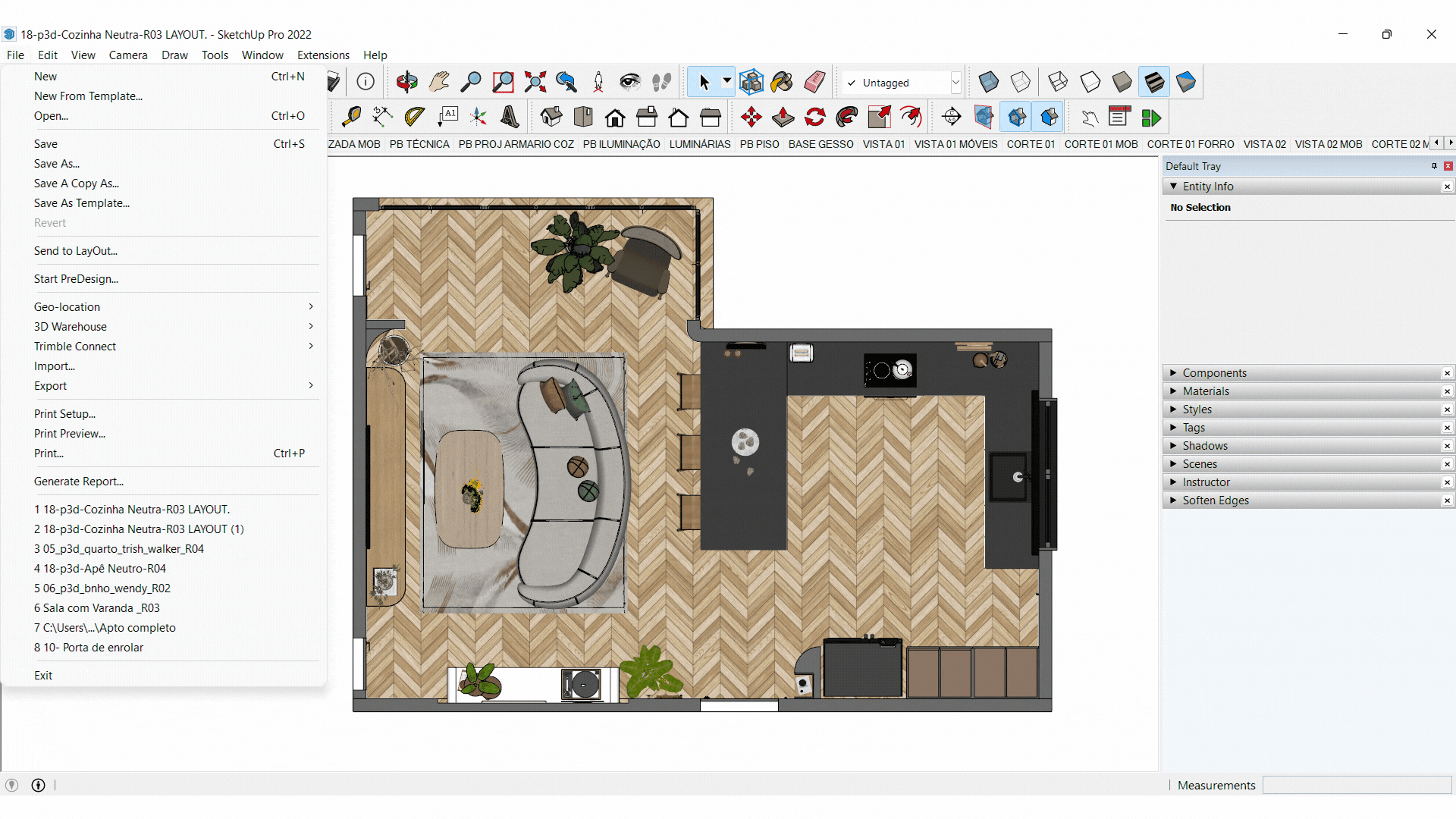 Streamlined workflow for importing SketchUp models into LayOut.