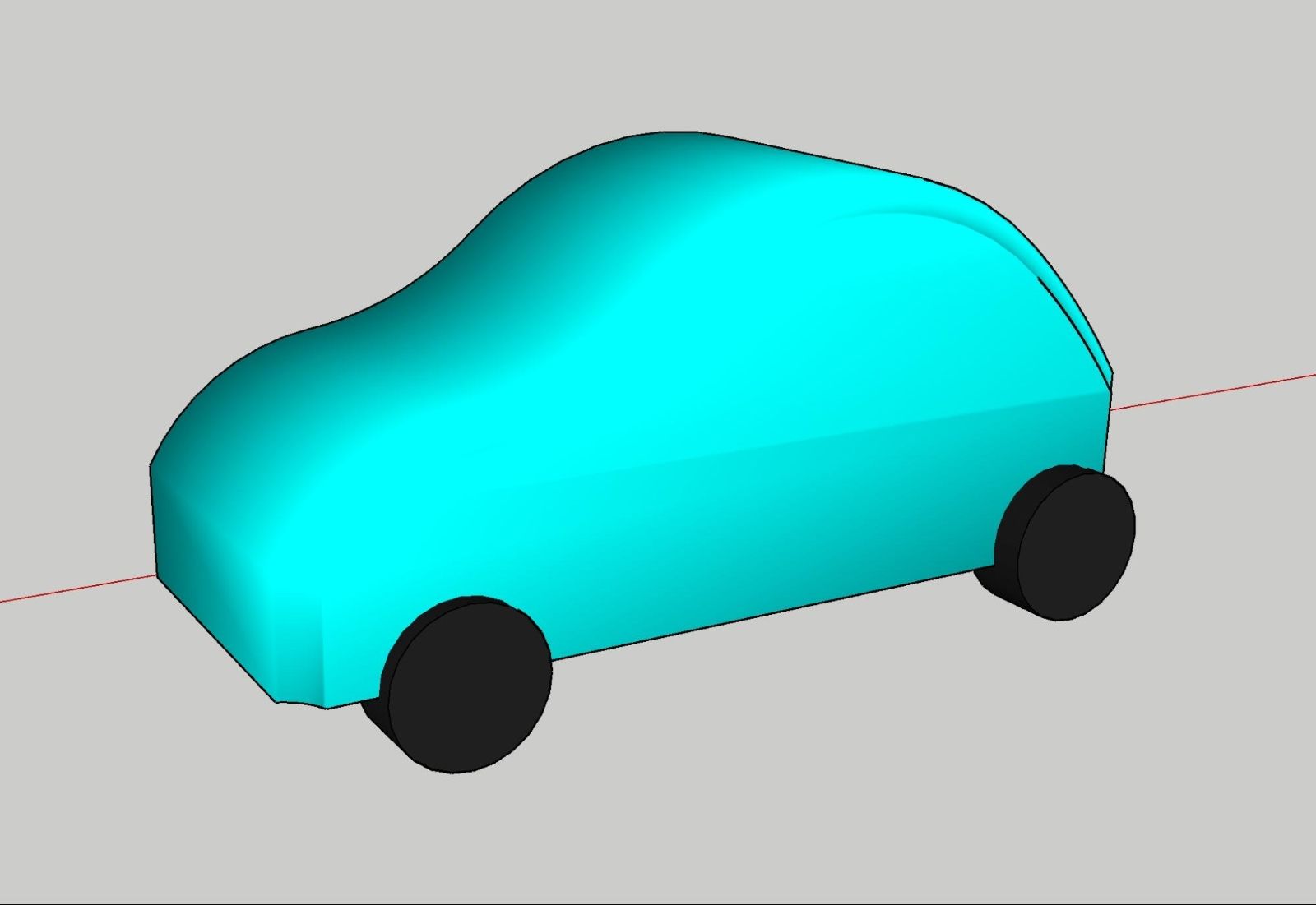 SketchUp model of a car created during a Project Spectrum class.