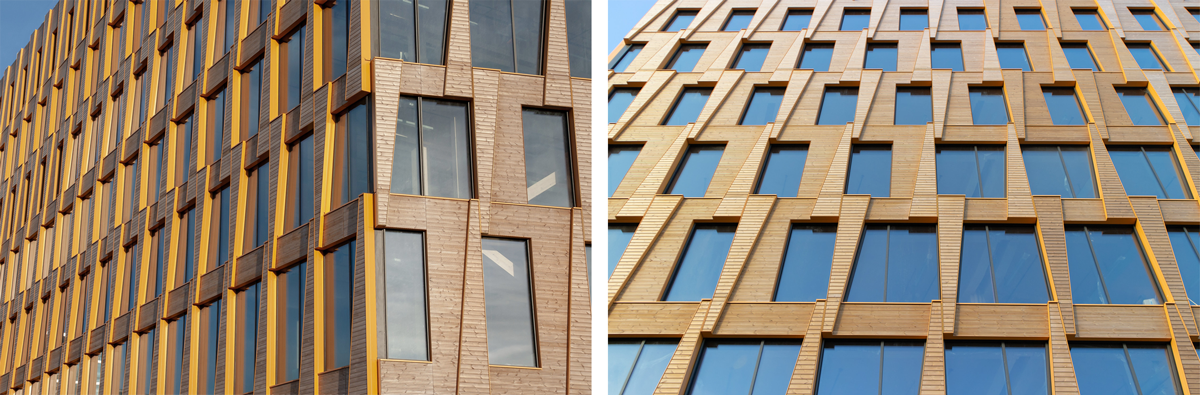 Facade details of Valle Wood project