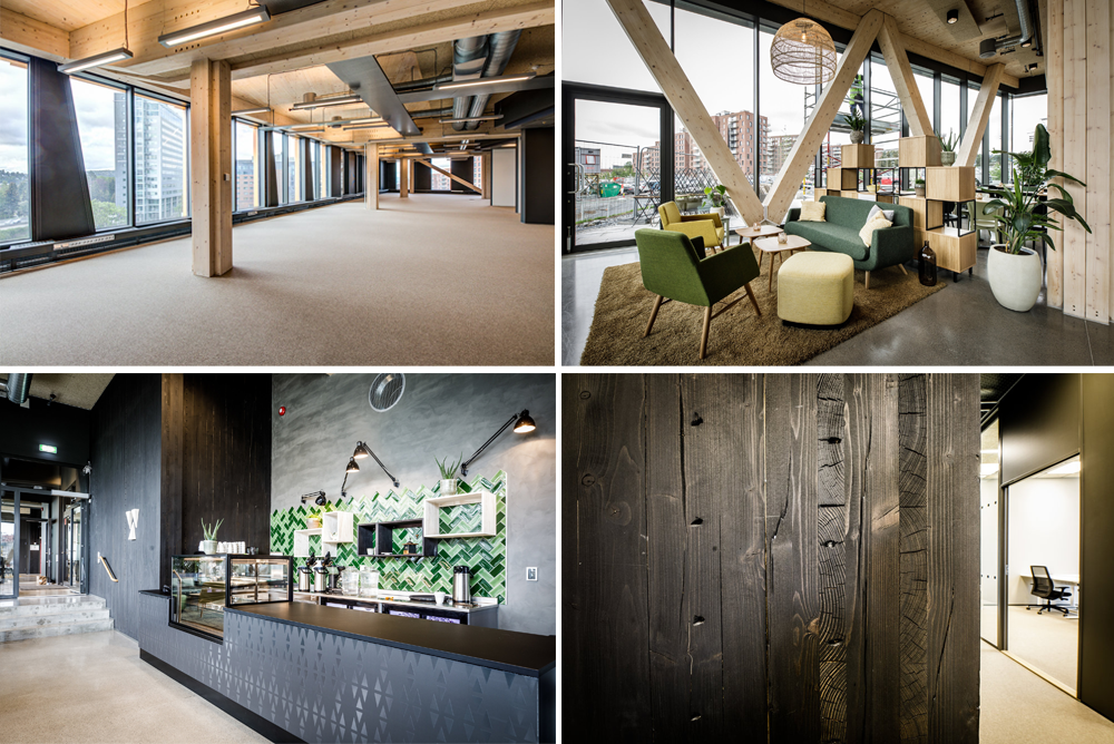 Interiors at the Valle Wood project by Lund+Slaatto