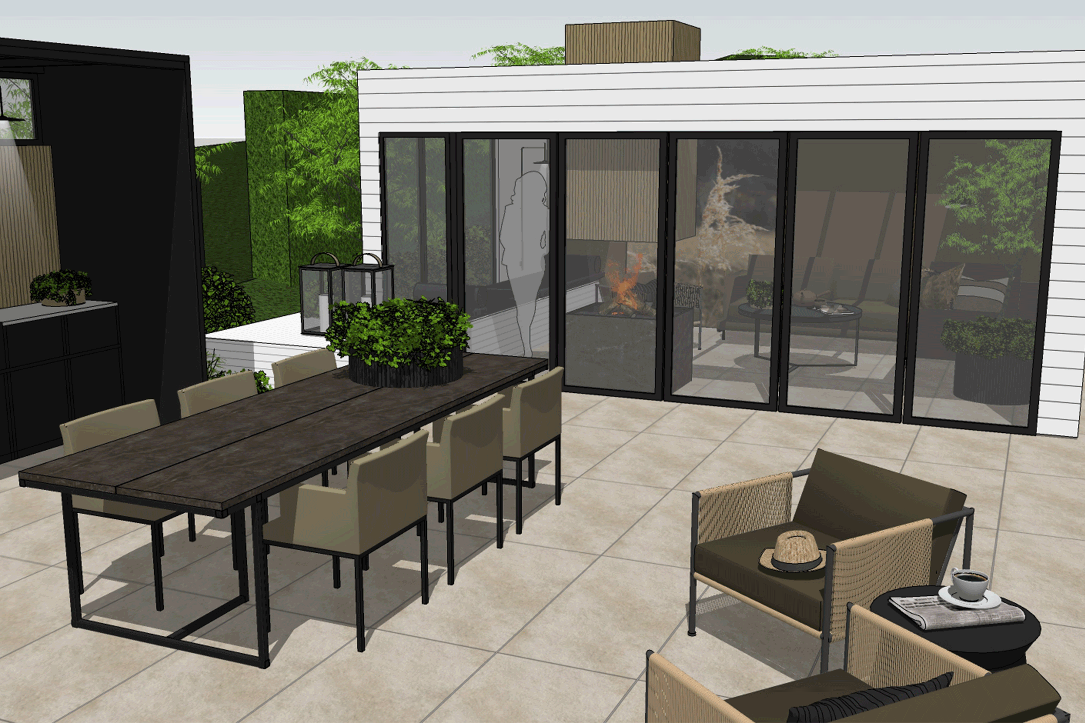 mood boarding and building the rudimentary 3D model