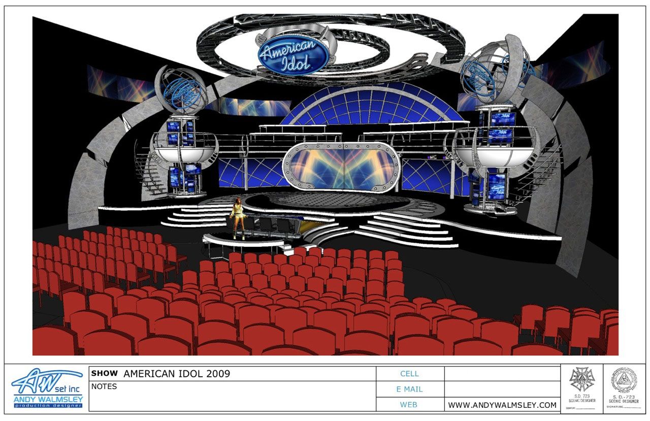 Walmsley's 2009 Emmy-winning production design for American Idol