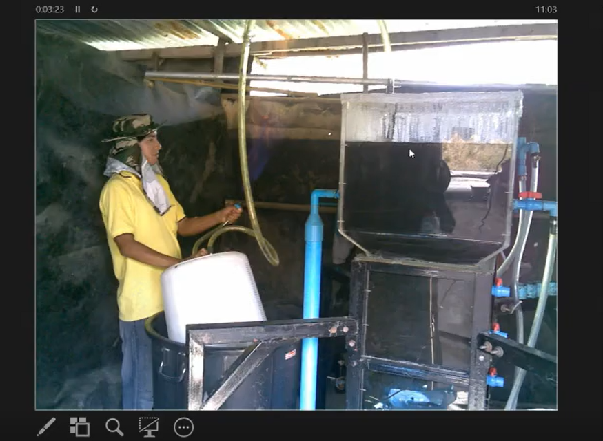 Mr Pom conducted a pilot test for gas production rate before embarking on the full scale, USD5 million project. Biogas produc