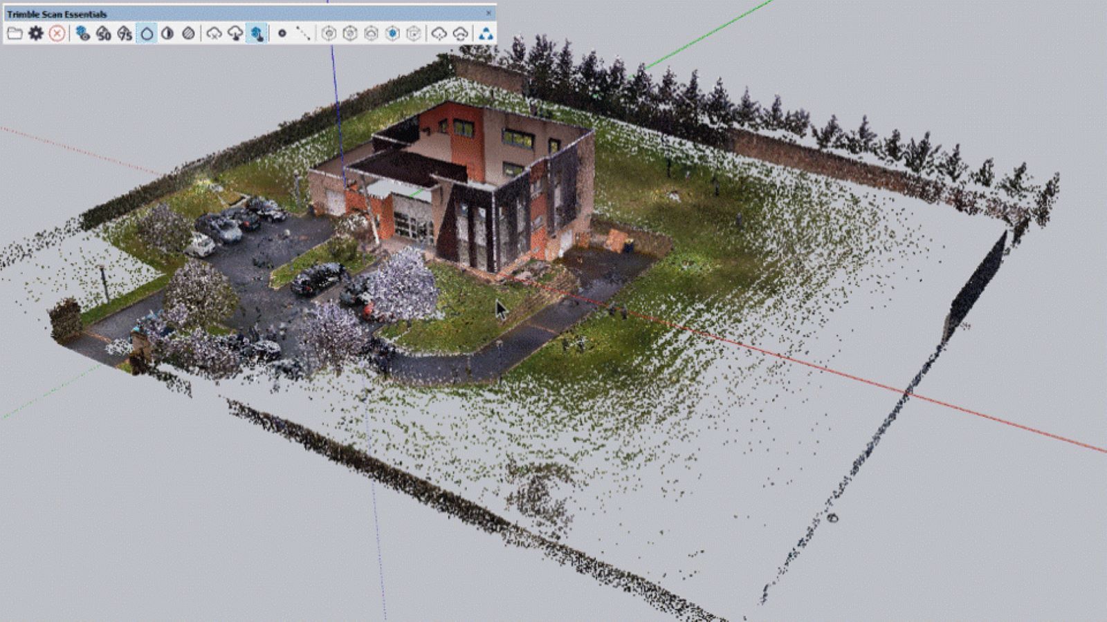 Image of a point cloud made using Trimble Scan Essentials