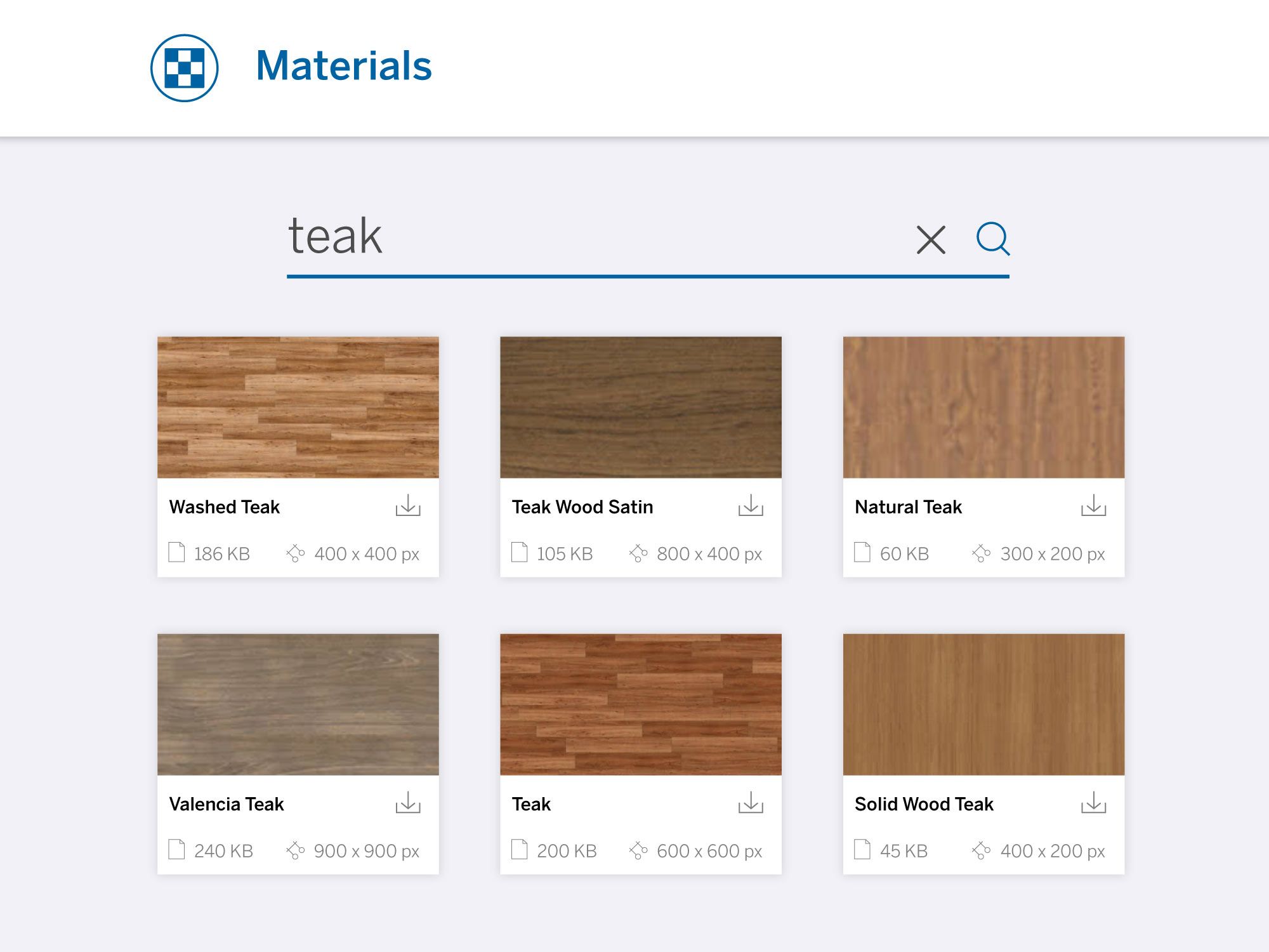 Materialsuche in 3D Warehouse