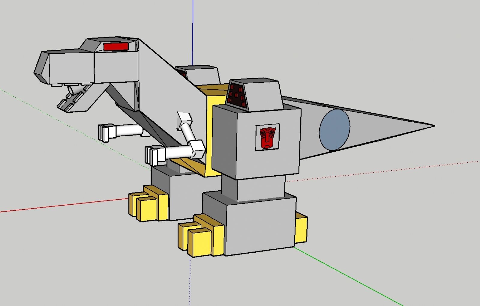 SketchUp model of a dinosaur created during a Project Spectrum class.