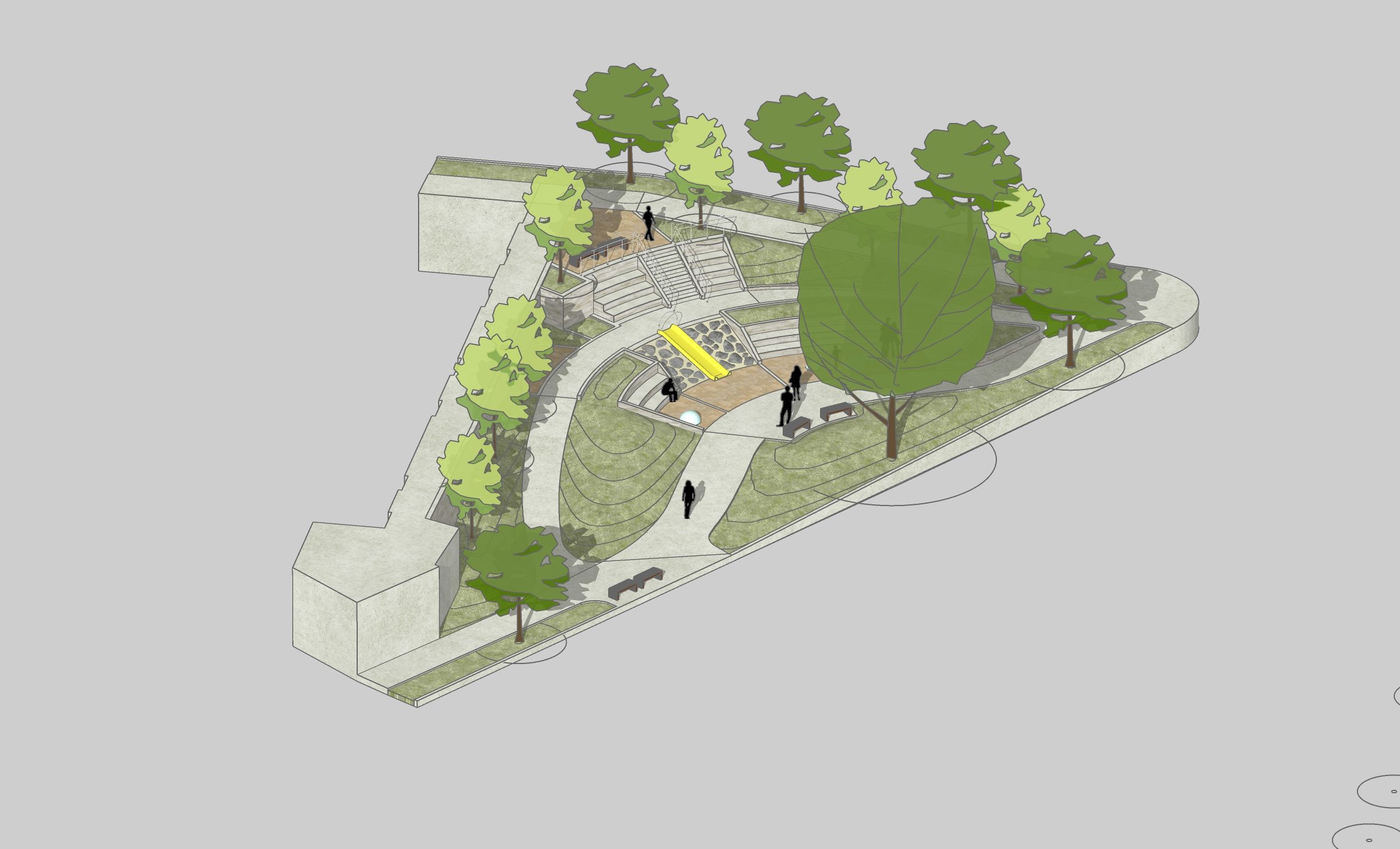 SketchUp view of a park