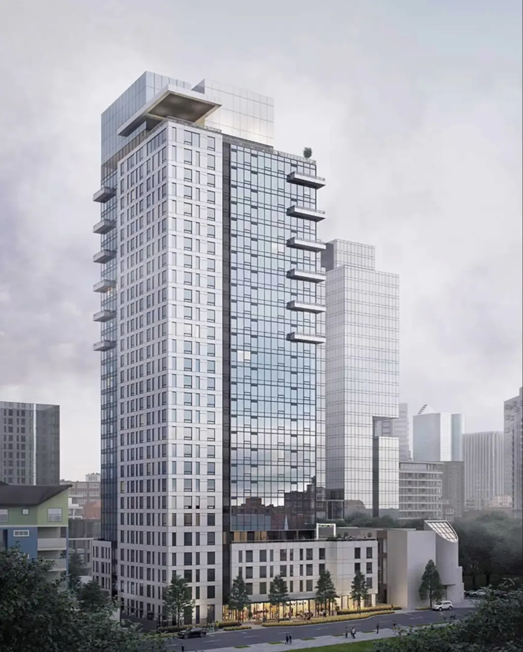 High rise building rendered for Turner's Waverly Project.
