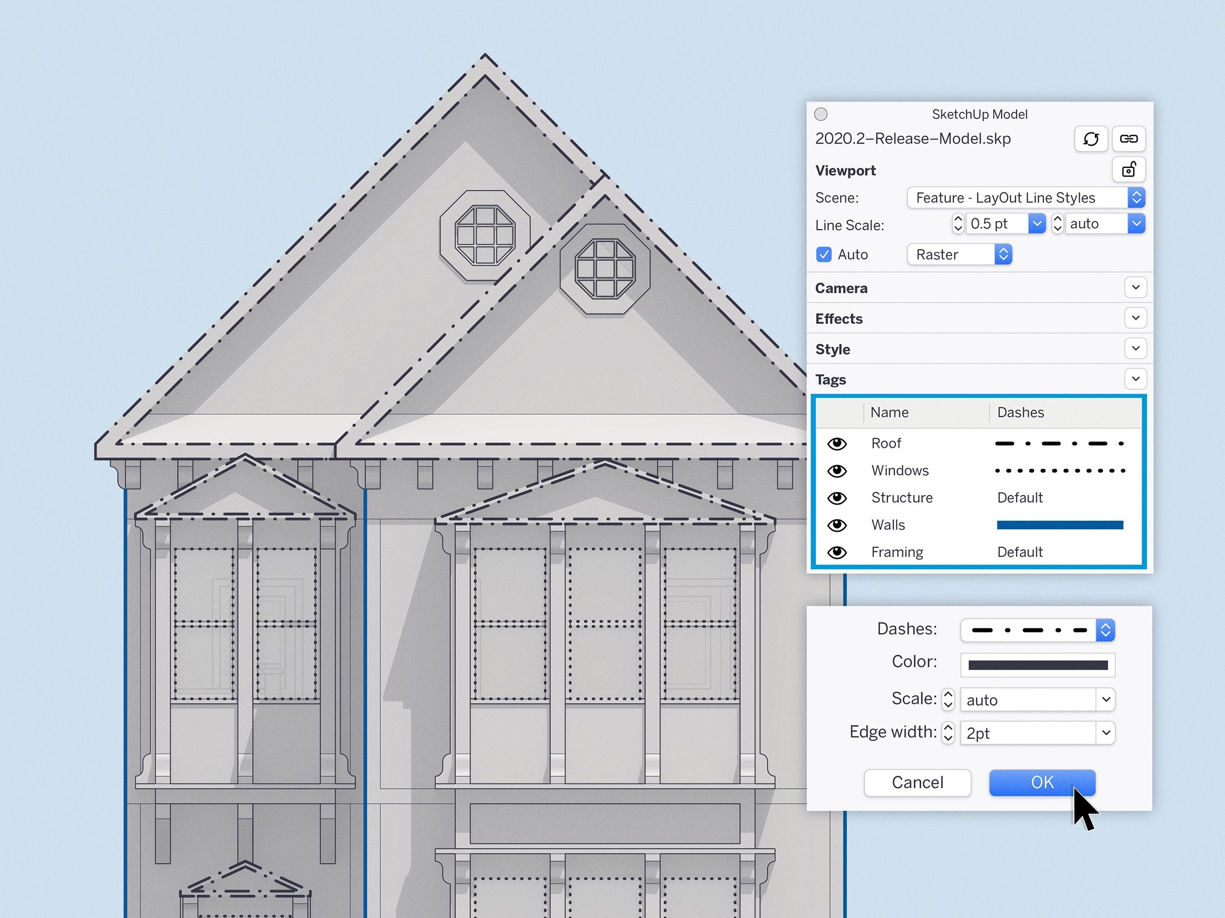 Line Style Control in LayOut