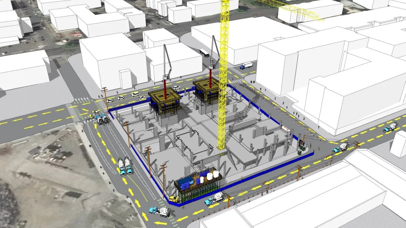 SketchUp model of construction site