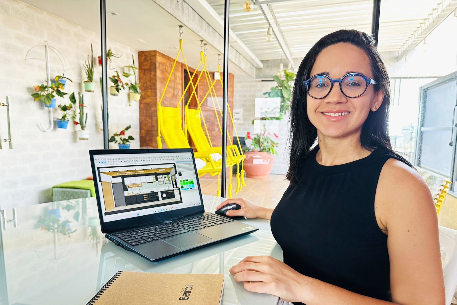 Architect Mari Baroli in her office.