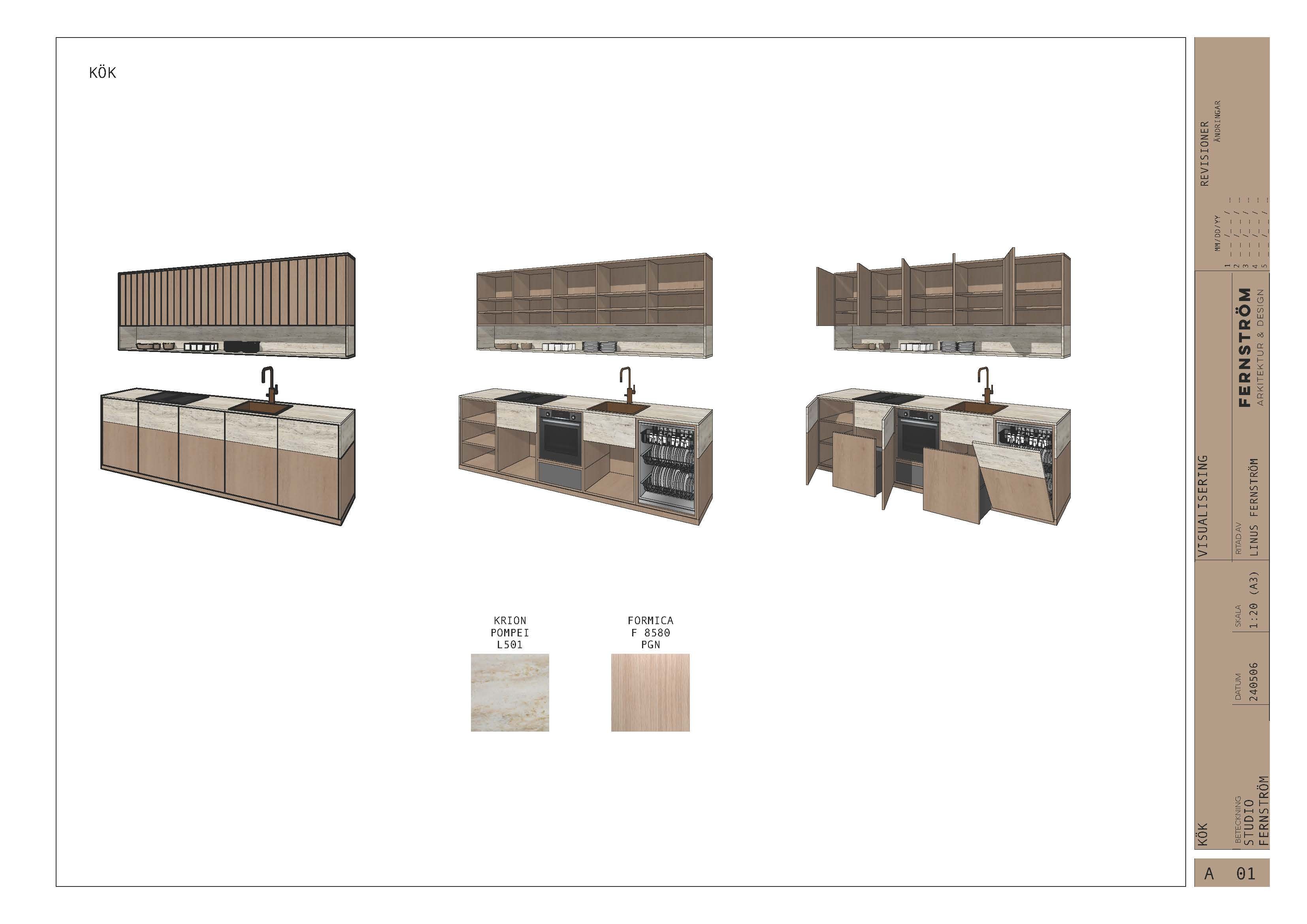 Kitchen details modeled in SketchUp.