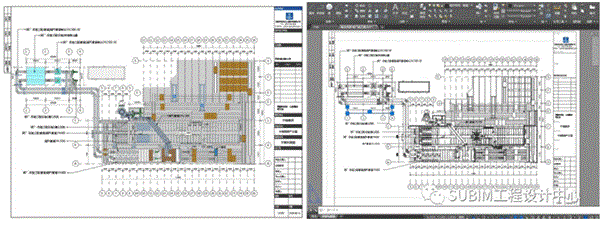 Two types of drawings generated via LayOut. Colored drawings are useful for guiding the construction team, while the monochro