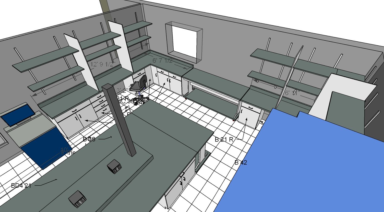 Aldevron Lab designed with SketchUp