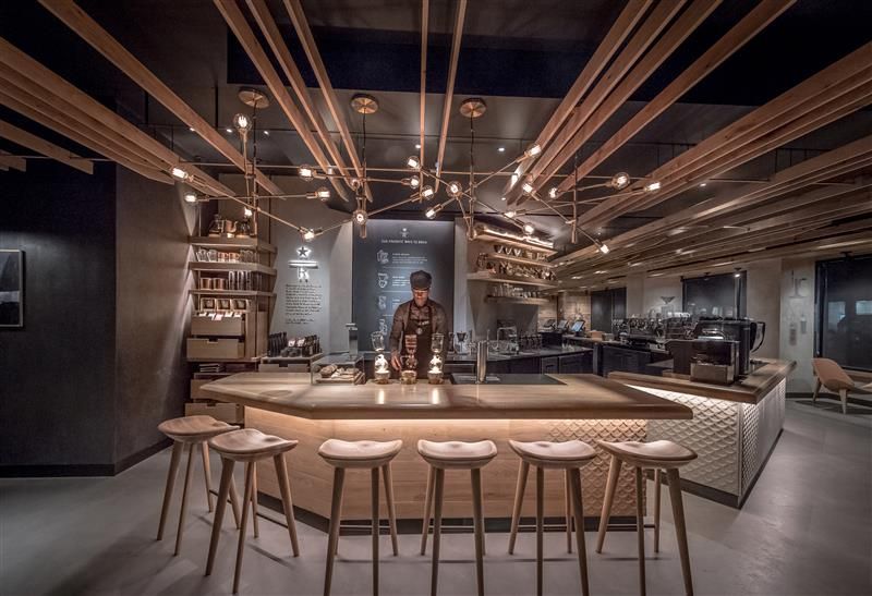 A photograph of the Starbucks interior & bar on Broadway & 9th. Images courtesy of Starbucks.