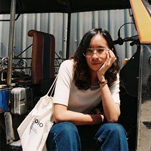 June on a traditional Tuk Tuk in Thailand