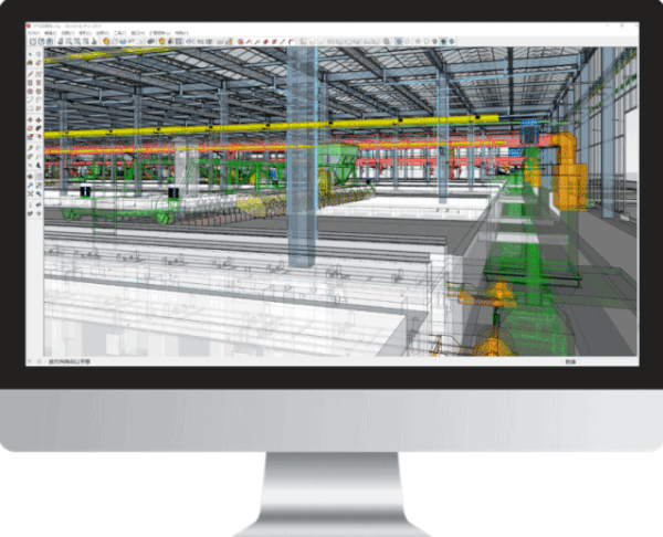 A screen showing the location of concealed units to provide a basis for precise maintenance.