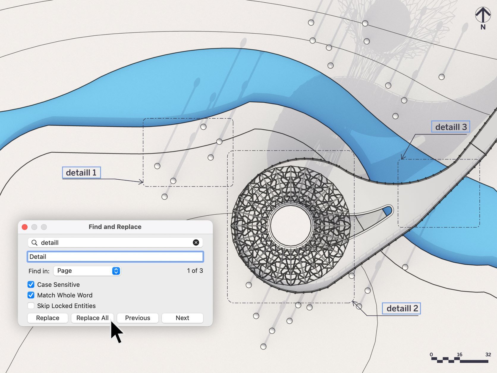 Image of Find & Replace text in LayOut