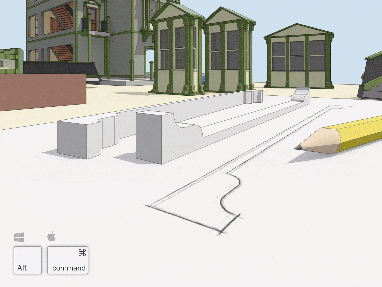 Toggle Linear Inferencing in SketchUp