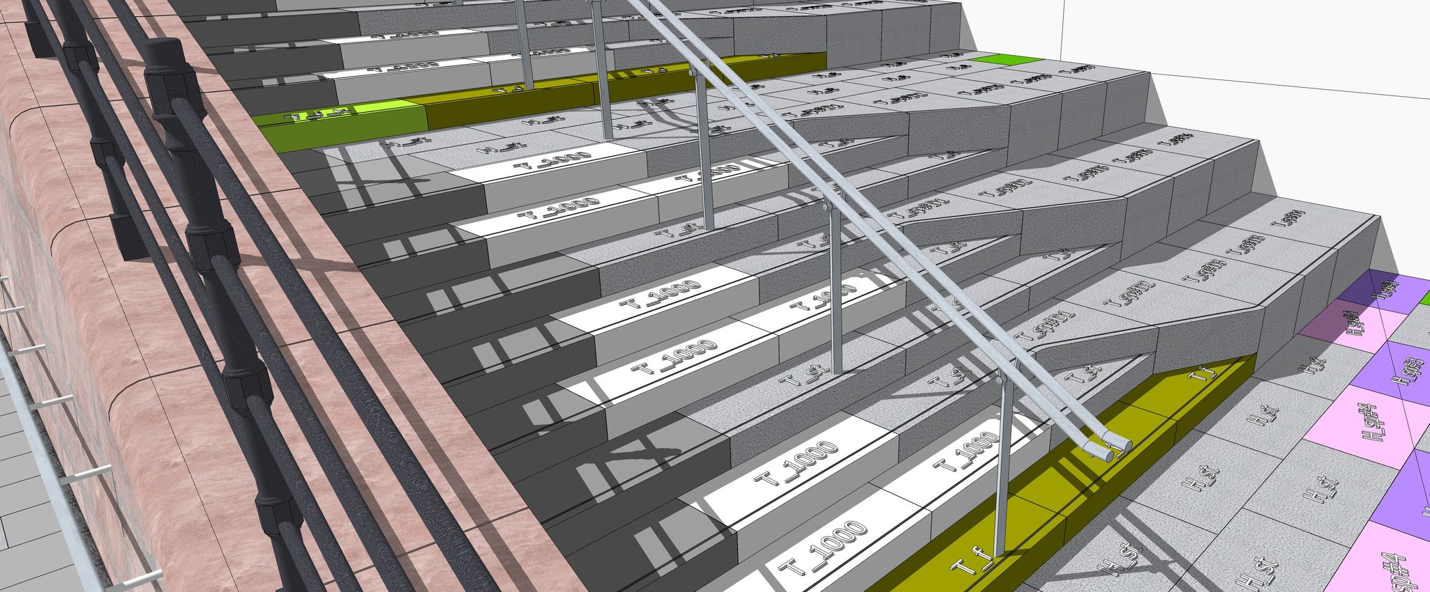 Blocks are colour-coded for build ease. Courtesy of Ramboll