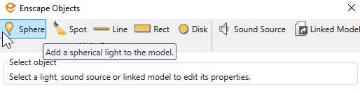Enscape Objects tab