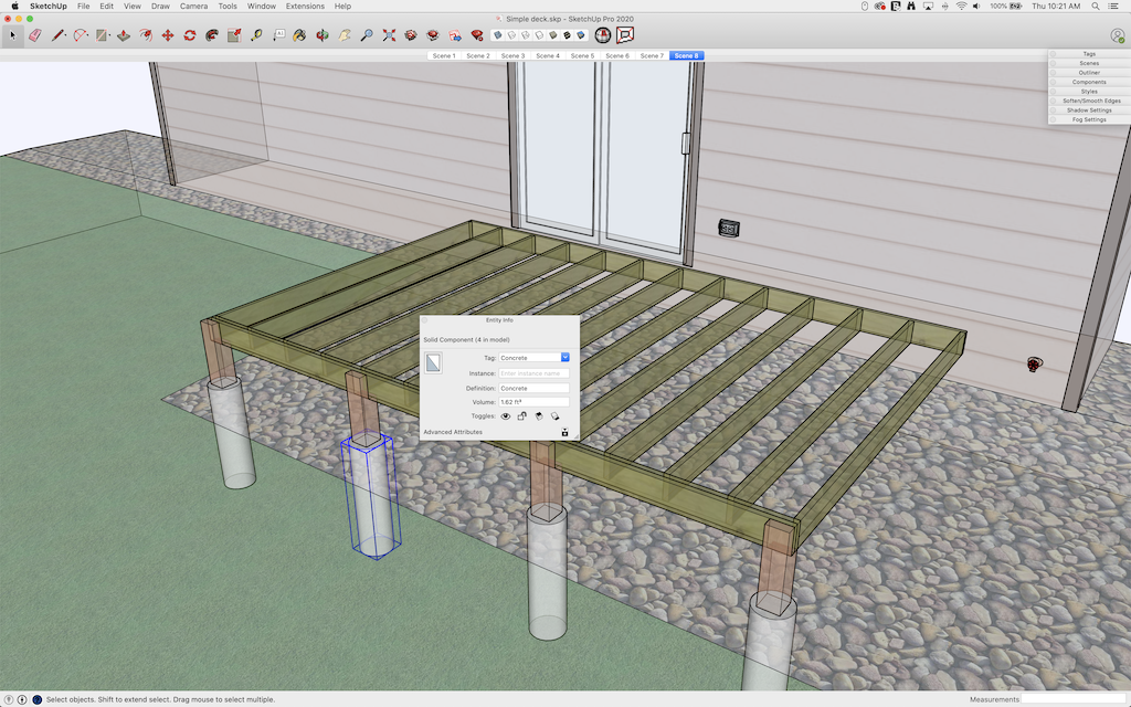 Determining material cost in SketchUp