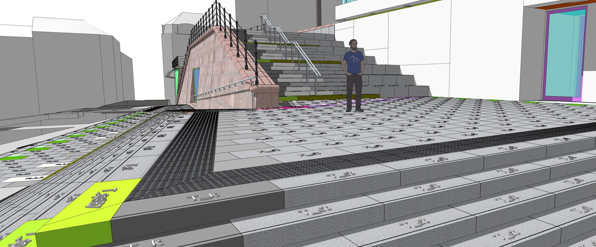 Masonry Stair Project, Ruseløkka Elementary and Middle School, Oslo. Courtesy of Ramboll