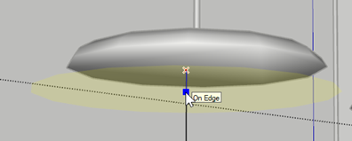 2nd click: Determine where on the surface you want to place the light. Then, simply move the light along the surface to the