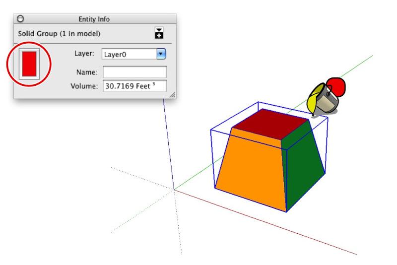 Assigning materials to groups