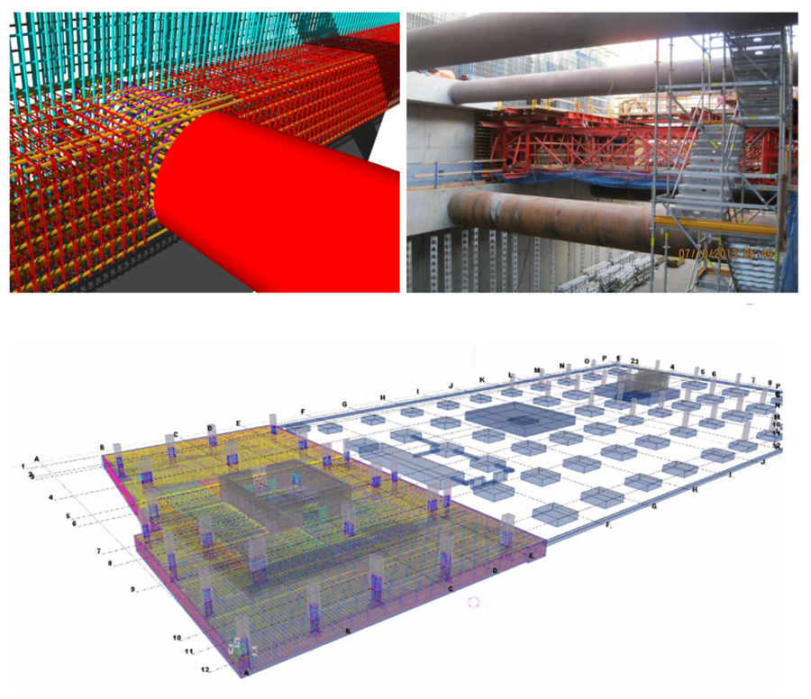 A rebar model of the Capitol Hill Light Rail Station created in Trimble’s Tekla software