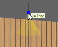 2nd click: This will determine where the light will be placed on the surface. Move the light along the surface or reference
