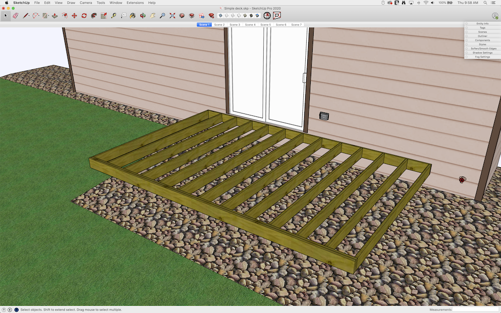 Building a deck in SketchUp