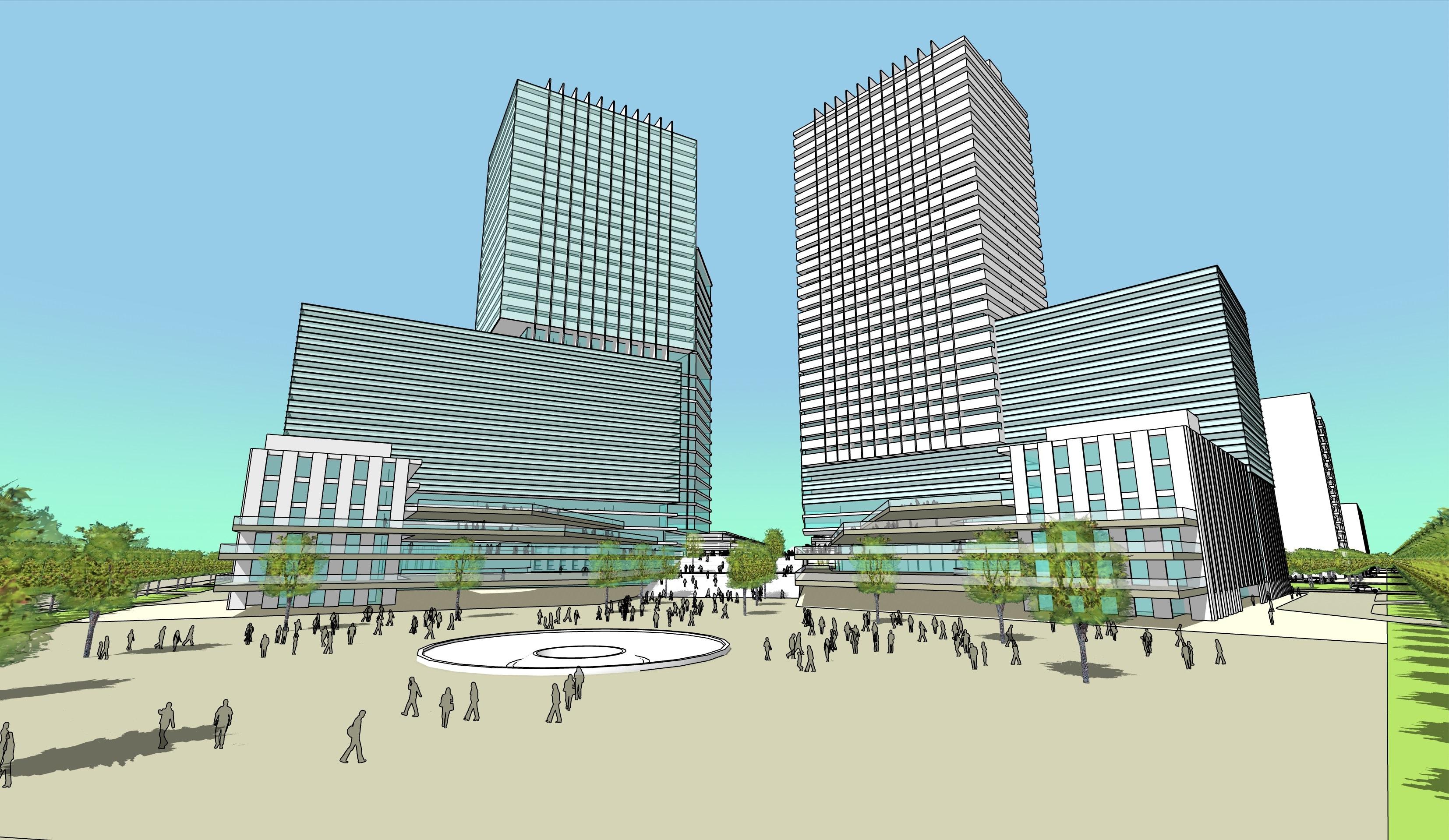 大規模建設プロジェクトのSketchUpモデル