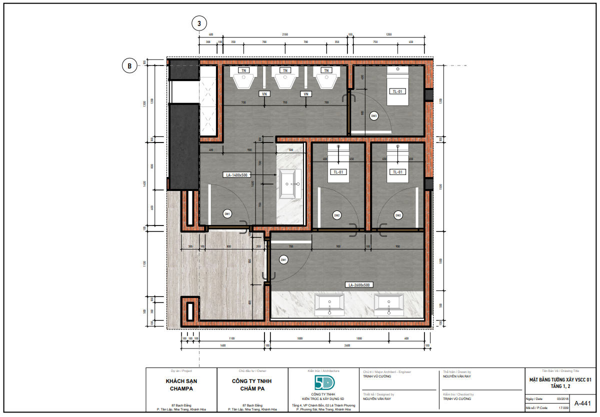 Floor plan of the building