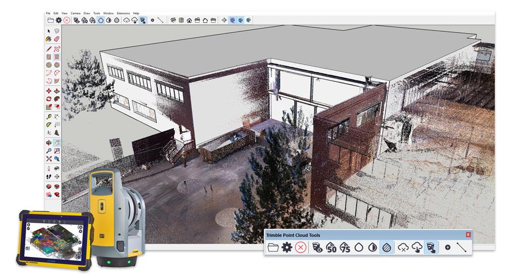 A point coud in SketchUp