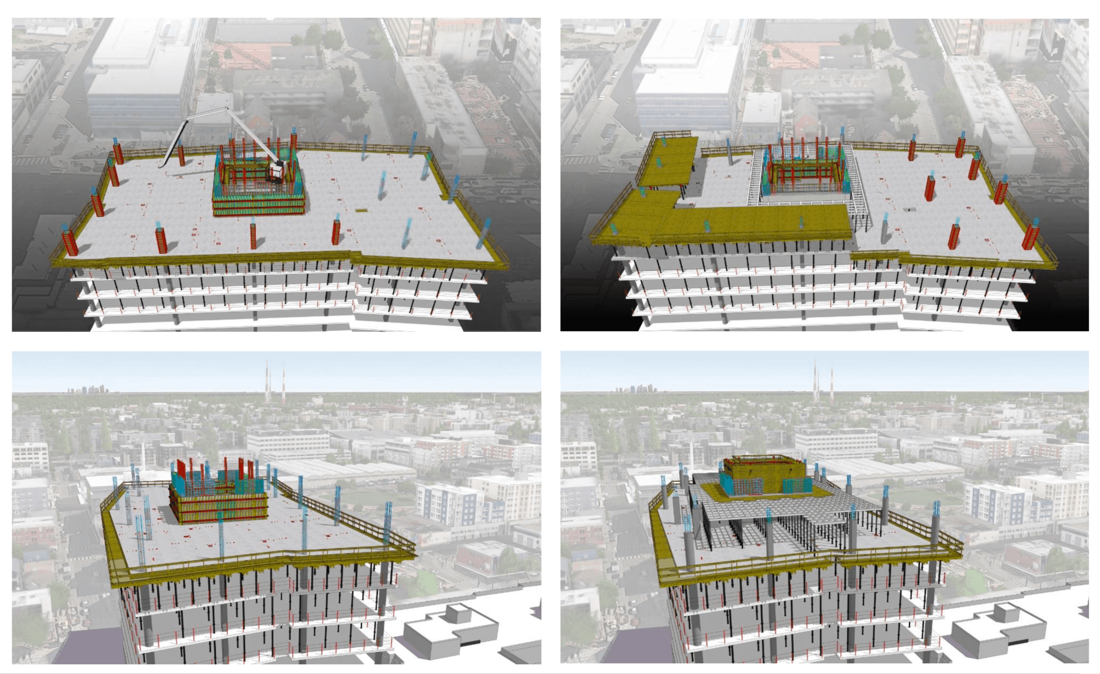 Concrete pour cycle depicted using SketchUp.