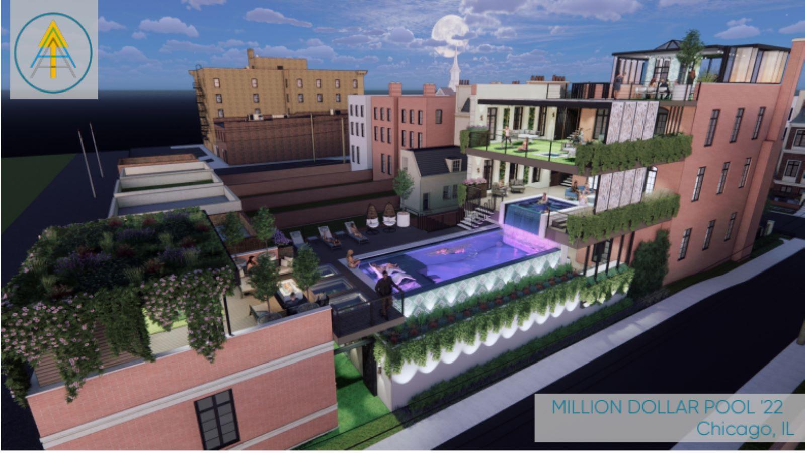 Rendering from Brad’s Million Dollar Pool 2022 design.