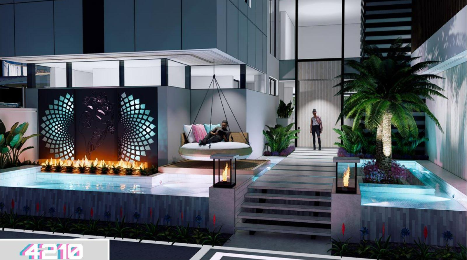 Rendering from Brad’s Million Dollar Pool 2023 Miami Vice design.