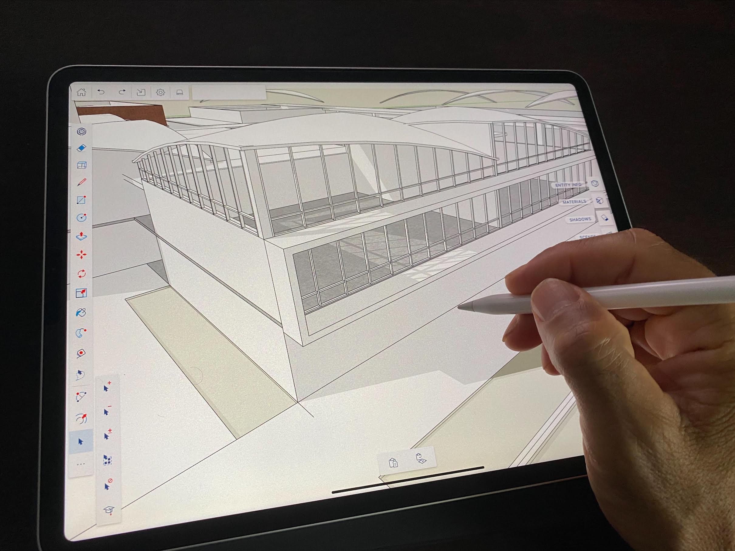 SketchUp for iPad work. Image courtesy of Perkins Eastman.